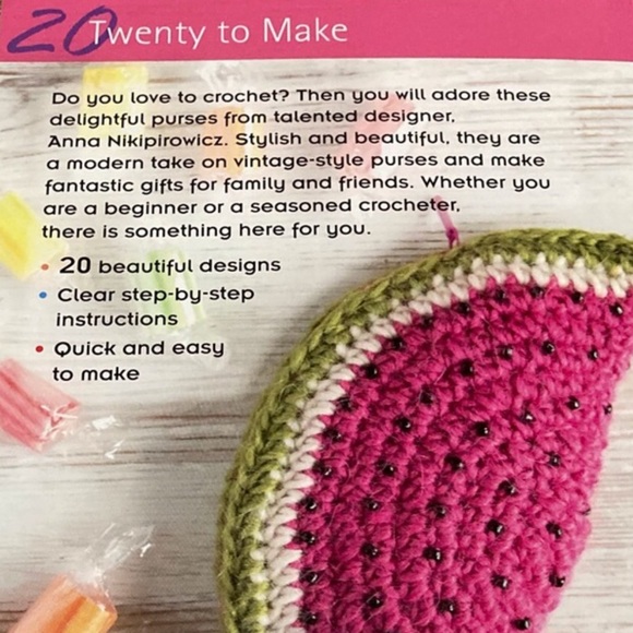 Twenty To Make Crocheted Purses by Anna Nikipirowicz DIY Crochet Book - Picture 12 of 12